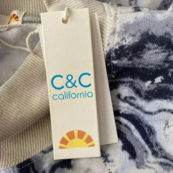 🆕 C&C California Marble Effect Indigo Sweatshirt L🆕 - Picture 8 of 9